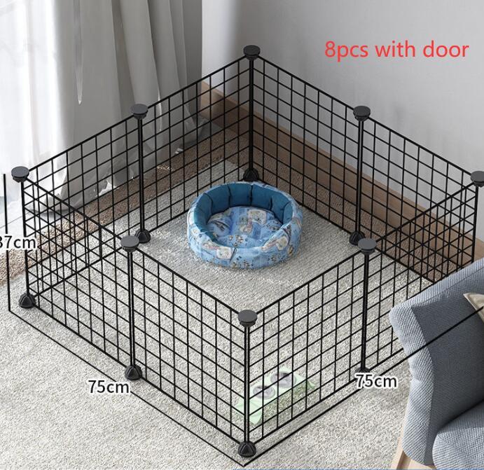 HKM-080147 DIY Assembling Indoor Pet Wire Fence for Cats and Small Dogs - Multiple Size Options Available