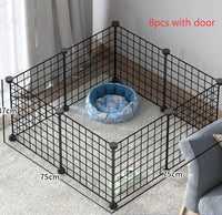 HKM-080147 DIY Assembling Indoor Pet Wire Fence for Cats and Small Dogs - Multiple Size Options Available