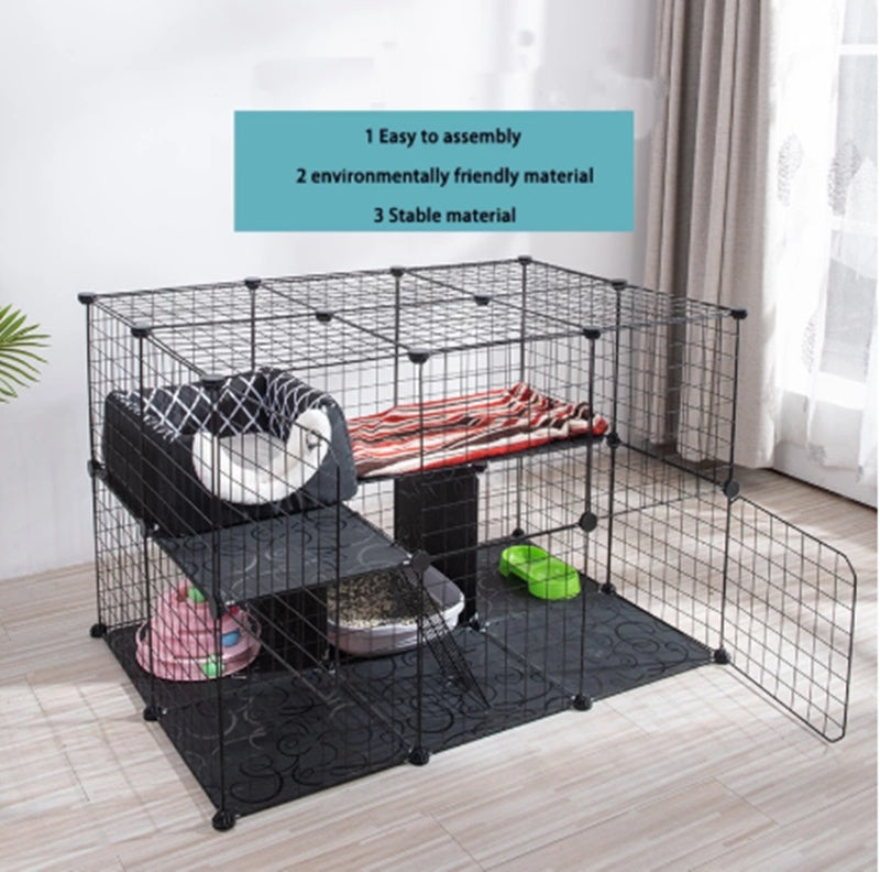 HKM-080147 DIY Assembling Indoor Pet Wire Fence for Cats and Small Dogs - Multiple Size Options Available