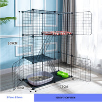 HKM-080147 DIY Assembling Indoor Pet Wire Fence for Cats and Small Dogs - Multiple Size Options Available