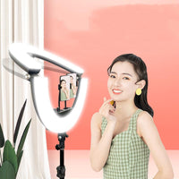 HKM-080211 18-inch Folding Fill Light for Beauty, Makeup, and Live Streaming with Remote Control and Adjustable Color Temperature