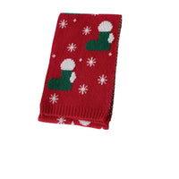 HKM-080275 Christmas-Themed Knitted Scarf for Children with Deer and Tree Designs, 130CM x 20CM, Acrylic Warmth