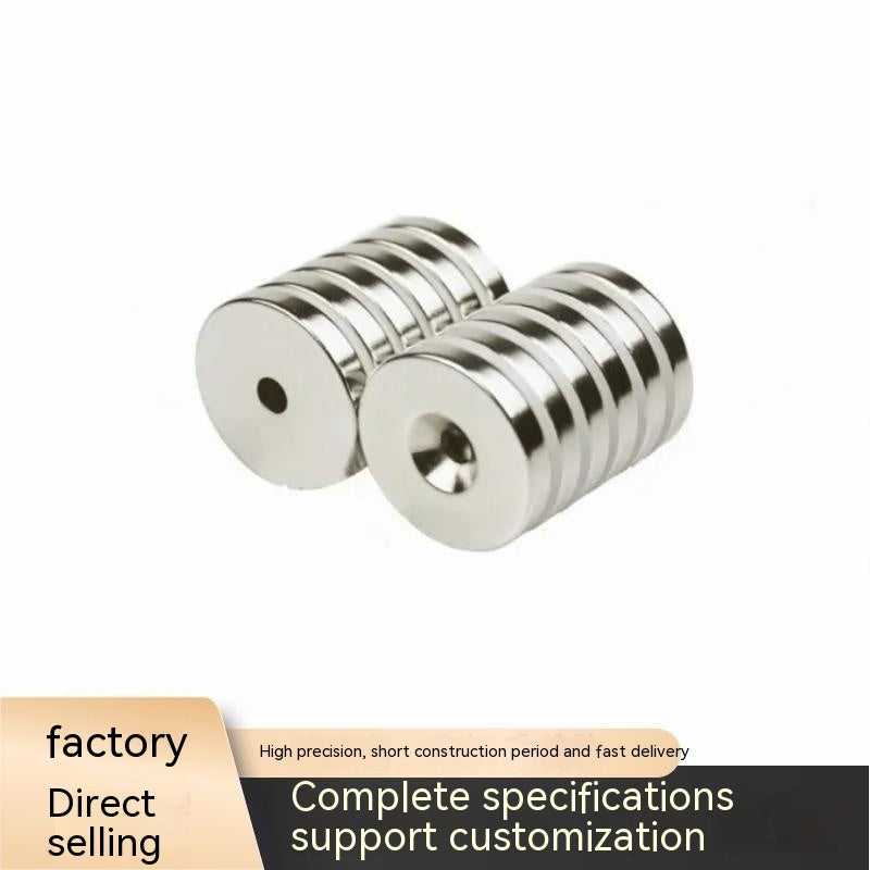 HKM-080339 Neodymium Iron Boron Circular Sinking Hole Magnet, 15x3 Sizes Available