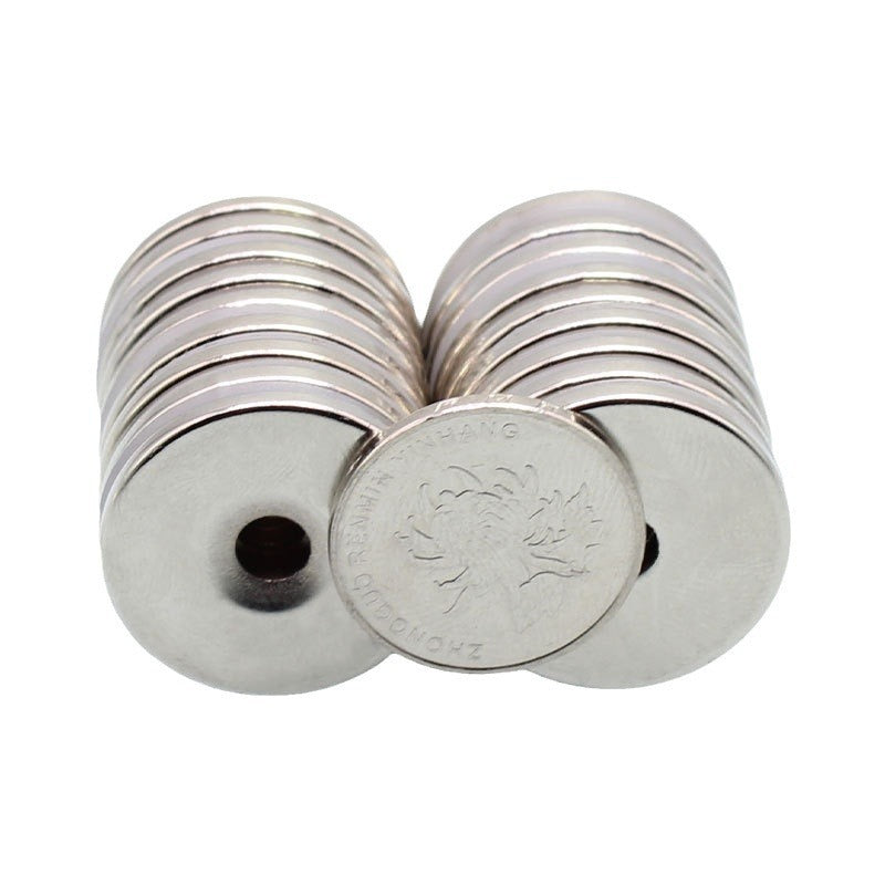 HKM-080339 Neodymium Iron Boron Circular Sinking Hole Magnet, 15x3 Sizes Available