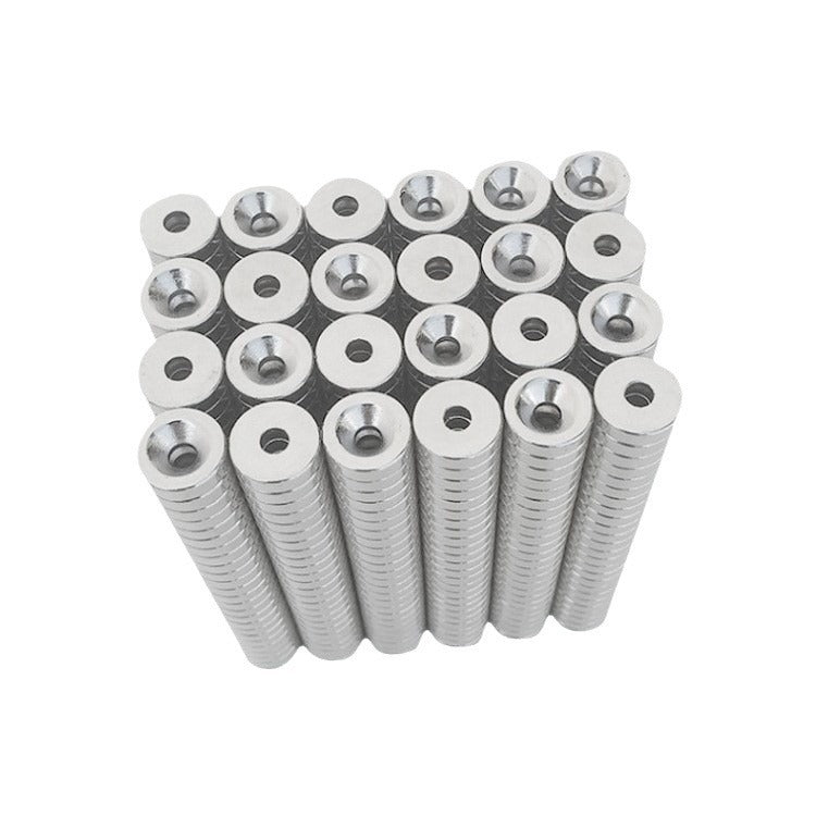 HKM-080339 Neodymium Iron Boron Circular Sinking Hole Magnet, 15x3 Sizes Available