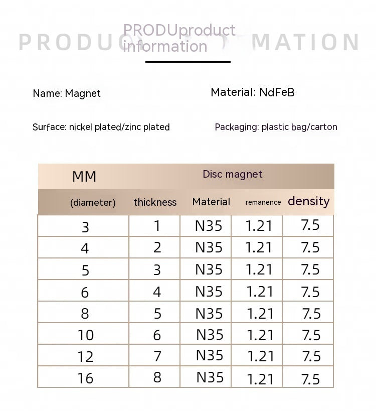 HKM-080339 Neodymium Iron Boron Circular Sinking Hole Magnet, 15x3 Sizes Available