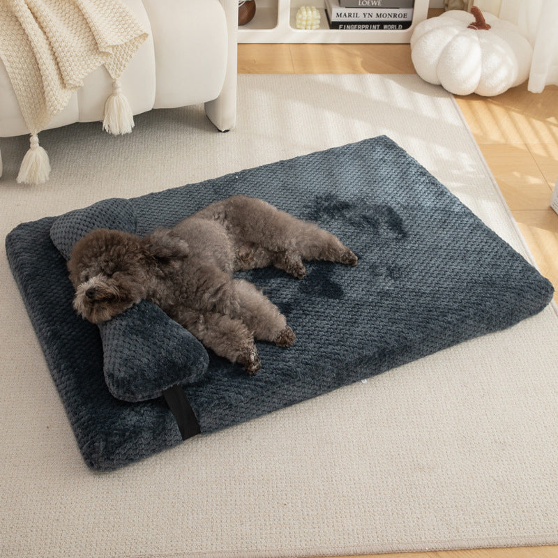 HKM-080531 Comfortable Pineapple Plaid Winter Warm Pet Mat