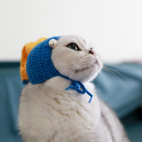 HKM-080659 Handmade Pearl Cat Hat for Kittens and Adult Cats - Unique Pet Costume Accessory