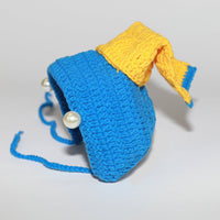 HKM-080659 Handmade Pearl Cat Hat for Kittens and Adult Cats - Unique Pet Costume Accessory