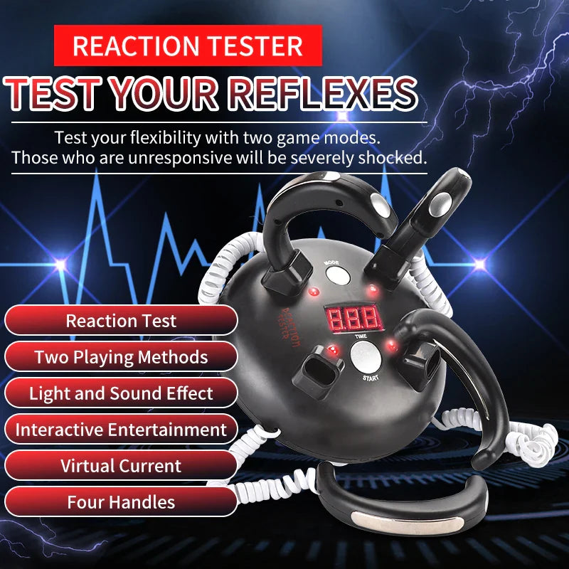 HKM-080723 Interactive Electric Shock Reaction Tester Game for Kids, Dual Modes Reflex Challenge