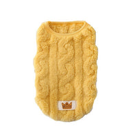 HKM-080723 Thermal Knitted Vest for Pets - Available in Yellow, Pink, Green, Apricot, and Red, Sizes XS to XL