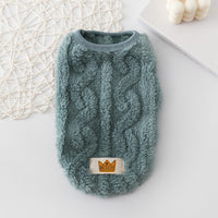HKM-080723 Thermal Knitted Vest for Pets - Available in Yellow, Pink, Green, Apricot, and Red, Sizes XS to XL