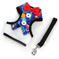 HKM-080979 Stylish Vest-Style Bow Evening Dress for Small Dogs with Adjustable Chest Straps