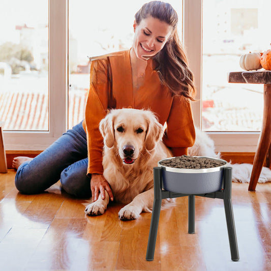 HKM-081171 Adjustable Iron Pet Bowl with Bracket for Customized Width