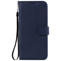 HKM-081235 Solid Color Leather Flip Card Holder Phone Case for iPhone - Shockproof, Anti-Wear, Crossbody Style