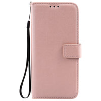 HKM-081235 Solid Color Leather Flip Card Holder Phone Case for iPhone - Shockproof, Anti-Wear, Crossbody Style
