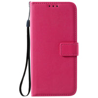 HKM-081235 Solid Color Leather Flip Card Holder Phone Case for iPhone - Shockproof, Anti-Wear, Crossbody Style