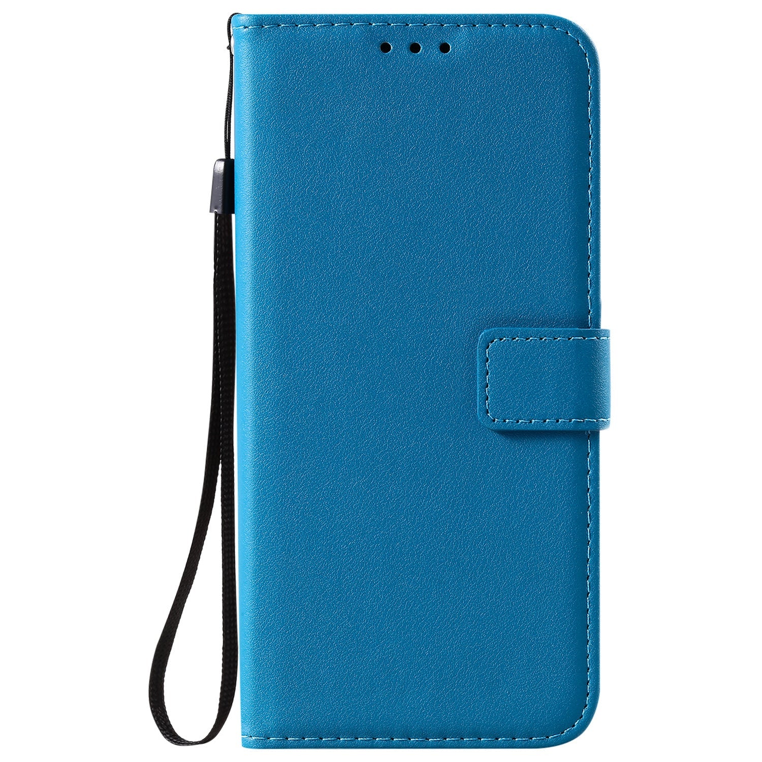 HKM-081235 Solid Color Leather Flip Card Holder Phone Case for iPhone - Shockproof, Anti-Wear, Crossbody Style