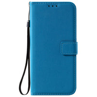 HKM-081235 Solid Color Leather Flip Card Holder Phone Case for iPhone - Shockproof, Anti-Wear, Crossbody Style
