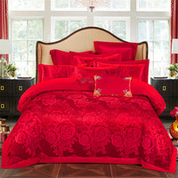 HKM-081299 Cotton Satin 4-Piece Quilt Cover Set for 1.5m Wide Bed – Includes Quilt 200x230 cm