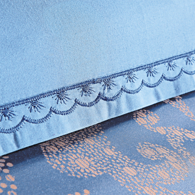 HKM-081299 Cotton Satin 4-Piece Quilt Cover Set for 1.5m Wide Bed – Includes Quilt 200x230 cm