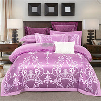 HKM-081299 Cotton Satin 4-Piece Quilt Cover Set for 1.5m Wide Bed – Includes Quilt 200x230 cm
