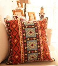 HKM-081363 Embroidered Floral Vintage Throw Pillow in Pure Cotton, 45x45cm