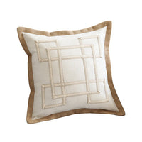 HKM-081427 Geometric Pattern Cushion Cover in Blended Fabric - 50x50cm, American Style