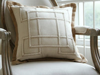 HKM-081427 Geometric Pattern Cushion Cover in Blended Fabric - 50x50cm, American Style