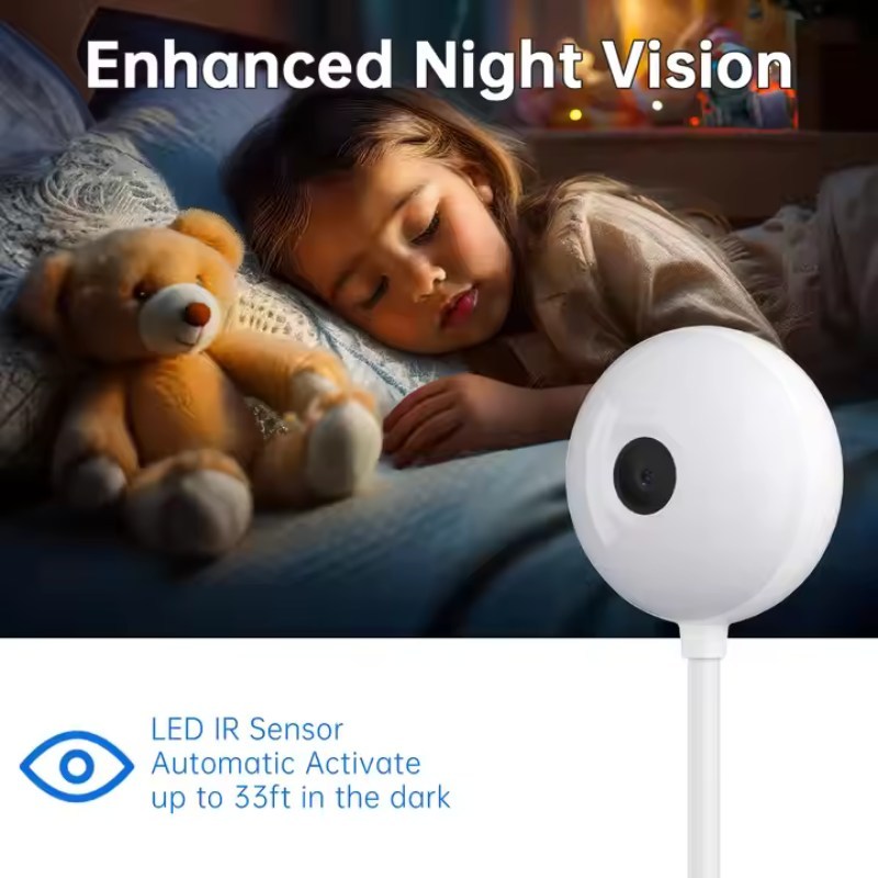 HKM-081491 Smart 2K Ultra HD Lollipop Camera with Mobile App Control for Baby and Pet Monitoring