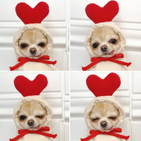 HKM-081555 Hooded Fleece Dog Sweater - Two-Legged Autumn Winter Outfit in Cream Color