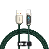 HKM-081555 Super Fast 5A Charging Data Cable with Digital Display and Power Off Timer - Available in Multiple Colors