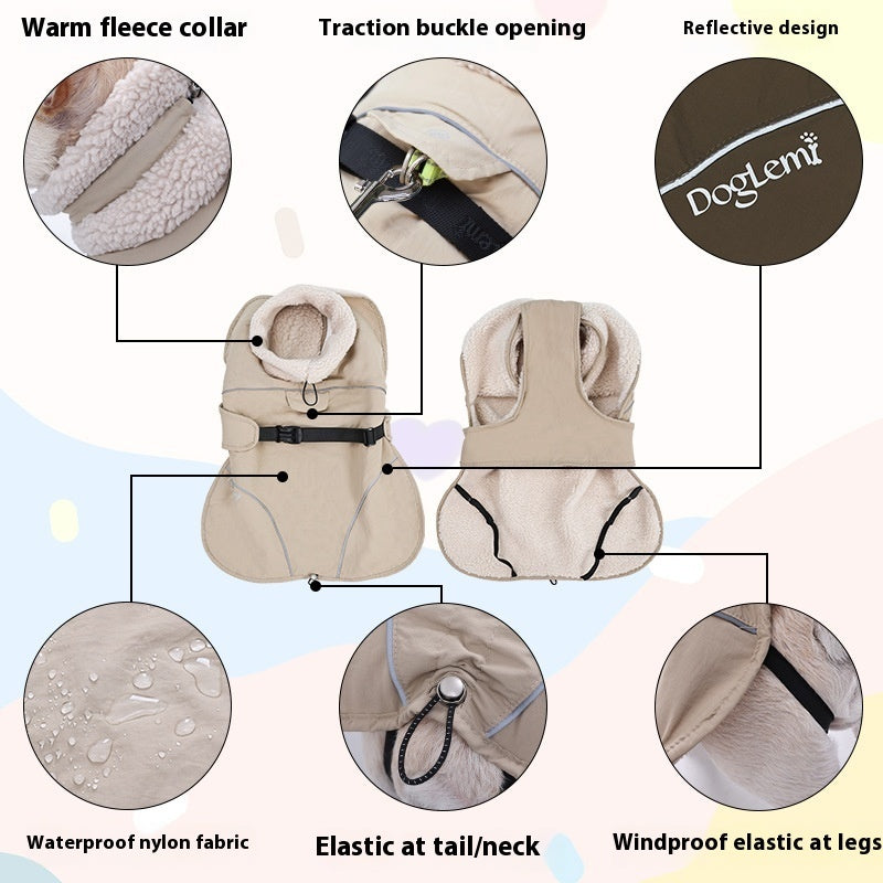 HKM-081939 Warm Cotton-Padded Pet Clothes for Autumn and Winter – Casual Style for All Sizes