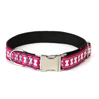 HKM-082003 Adjustable Nylon Collar with Stripes in Multiple Colors