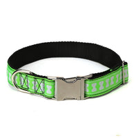 HKM-082003 Adjustable Nylon Collar with Stripes in Multiple Colors