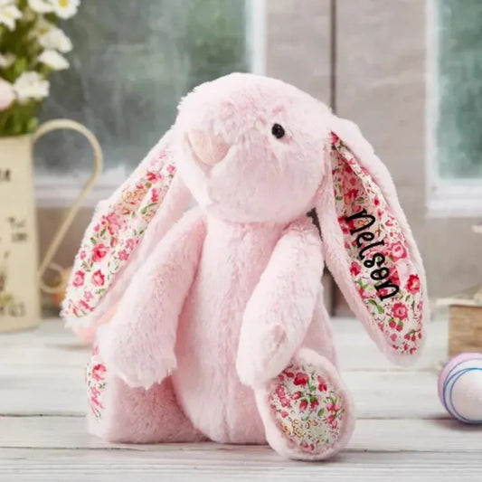 KTX-082131 Kawaii Plush Easter Rabbit Doll - Fluffy Bunny with Long Ears, Perfect for Kids and Gifts