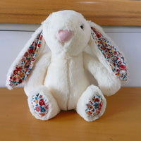 HKM-082131 Kawaii Plush Easter Rabbit Doll - Fluffy Bunny with Long Ears, Perfect for Kids and Gifts