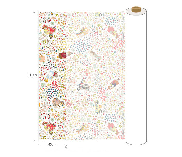 HKM-082131 Latte Cat 20's Cotton Fabric - Eco-Friendly Printing and Dyeing, 45cm x 110cm
