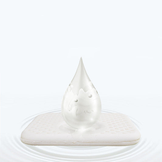 HKM-082259 Baby Natural Latex Shaping Pillow for Anti-Deviation Support, Milky White, 28x24x3-4CM