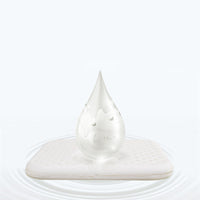 HKM-082259 Baby Natural Latex Shaping Pillow for Anti-Deviation Support, Milky White, 28x24x3-4CM