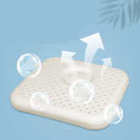 HKM-082259 Baby Natural Latex Shaping Pillow for Anti-Deviation Support, Milky White, 28x24x3-4CM