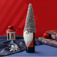 HKM-082259 Christmas Faceless Old Man Doll Wine Bottle Cover Set in Multiple Colors