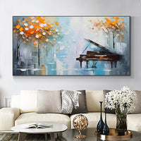 HKM-082387 Handmade Oil Painting of Abstract Landscape on Canvas for Home and Office Decor