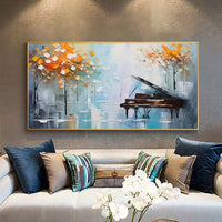 HKM-082387 Handmade Oil Painting of Abstract Landscape on Canvas for Home and Office Decor