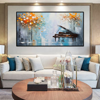 HKM-082387 Handmade Oil Painting of Abstract Landscape on Canvas for Home and Office Decor