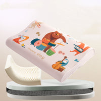 HKM-082451 Natural Cotton Toddler Sleep Pillow with Latex Filling - 50x30x7/9cm