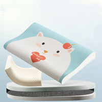 HKM-082451 Natural Cotton Toddler Sleep Pillow with Latex Filling - 50x30x7/9cm