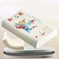 HKM-082451 Natural Cotton Toddler Sleep Pillow with Latex Filling - 50x30x7/9cm