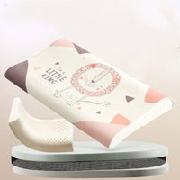 HKM-082451 Natural Cotton Toddler Sleep Pillow with Latex Filling - 50x30x7/9cm