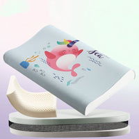 HKM-082451 Natural Cotton Toddler Sleep Pillow with Latex Filling - 50x30x7/9cm
